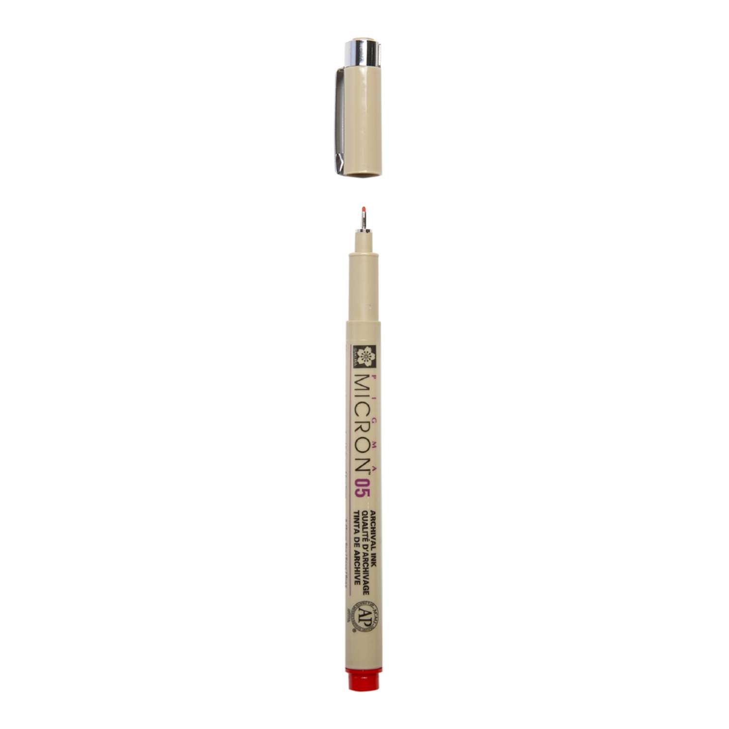 Ручка капиллярная Sakura Pigma Micron 05 цвет чернил: красный - фото 2