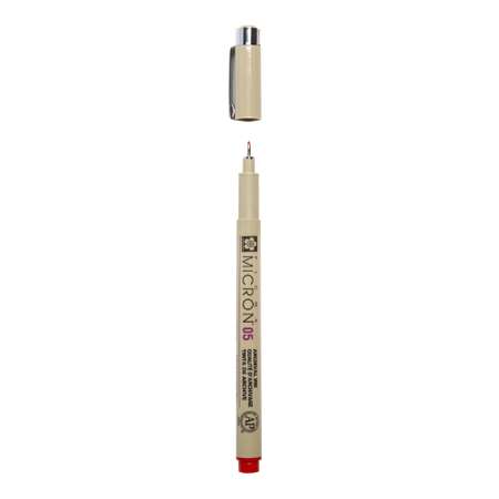 Ручка капиллярная Sakura Pigma Micron 05 цвет чернил: красный