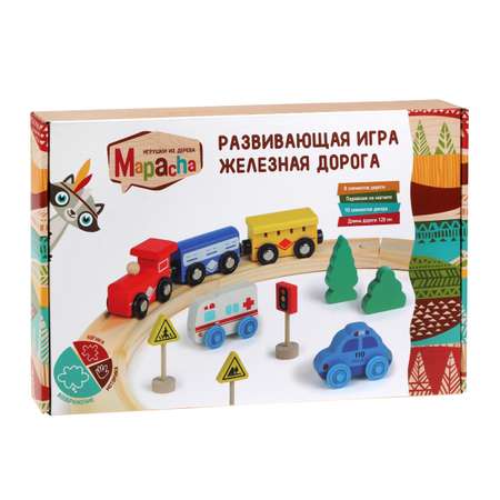 Развивающая игра Mapacha деревянная железная дорога