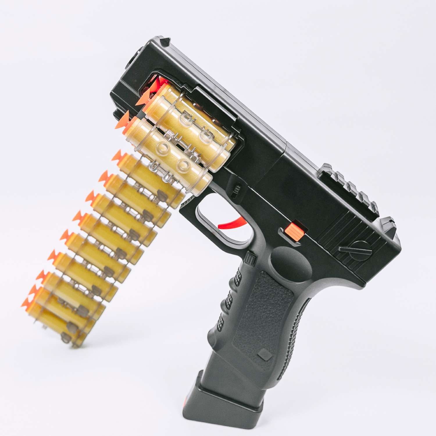 Пистолет детский игрушечный HITMAN GUN автоматический с пульками и дополнительные боеприпасы - фото 10