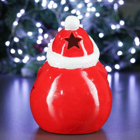 Фигура Хорошие сувениры с подсветкой «Дед Мороз с елкой» 15х14х16см