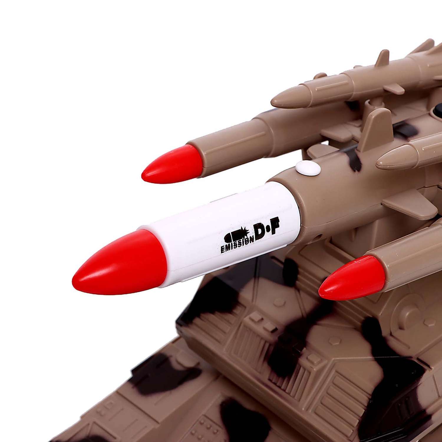 Танк Автоград радиоуправляемый Rocket стреляет эффект дыма цвет коричневый - фото 5