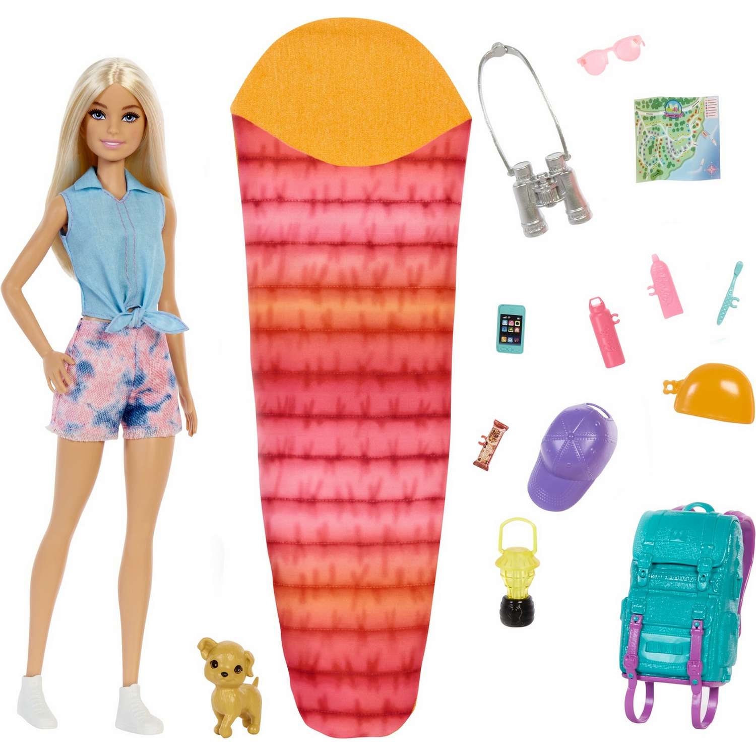 Набор игровой Barbie Малибу Кемпинг кукла с питомцем и аксессуарами HDF73 HDF73 - фото 3