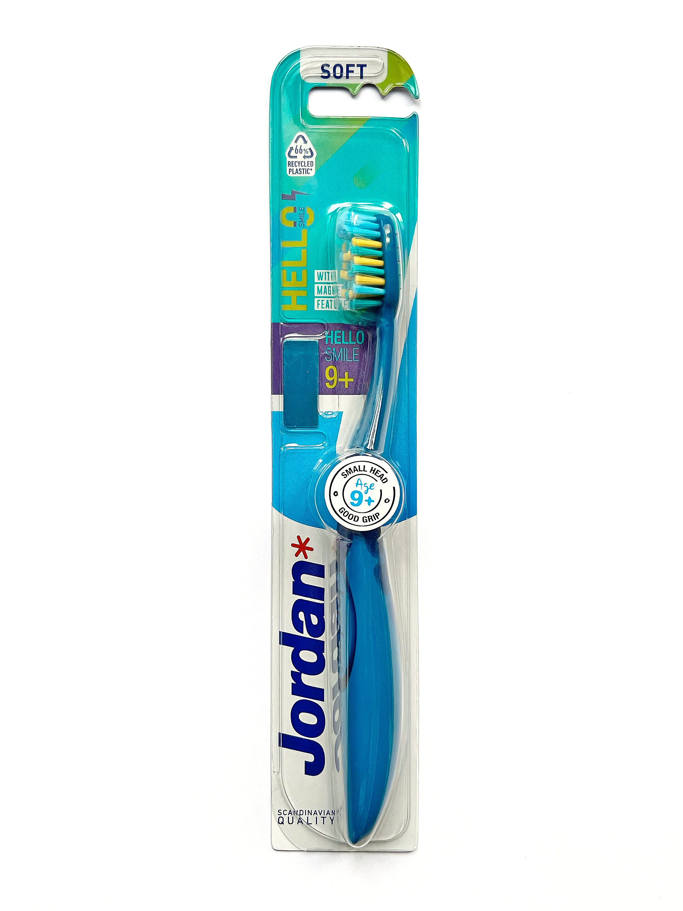 Зубная щетка JORDAN Hello Smile Soft 9+ мягкая синяя - фото 1