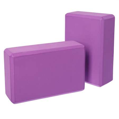 Блоки для йоги 2 шт. STRONG BODY фиолетовые