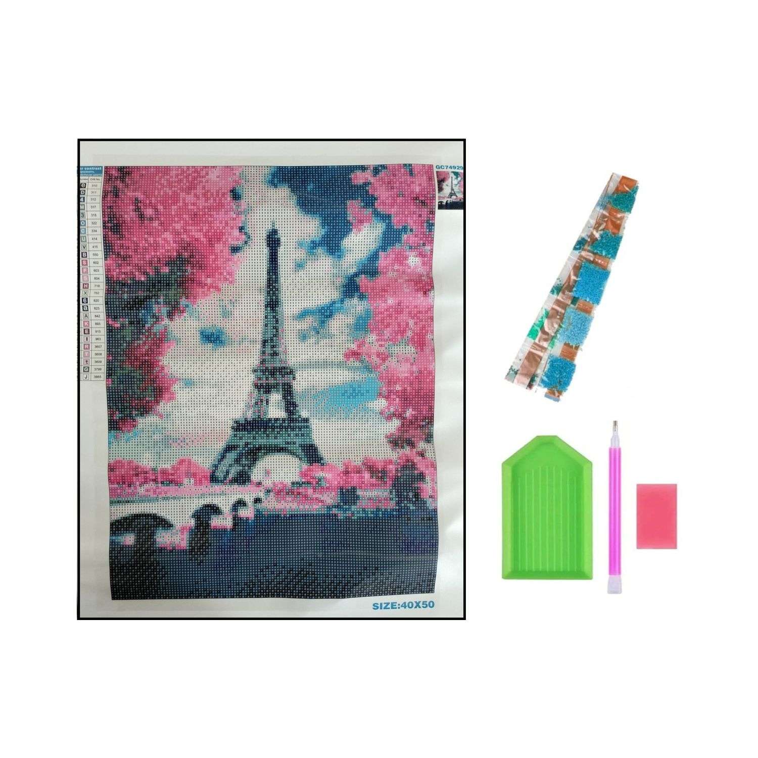 Алмазная мозаика Seichi Эйфелева башня 40х50 см - фото 3