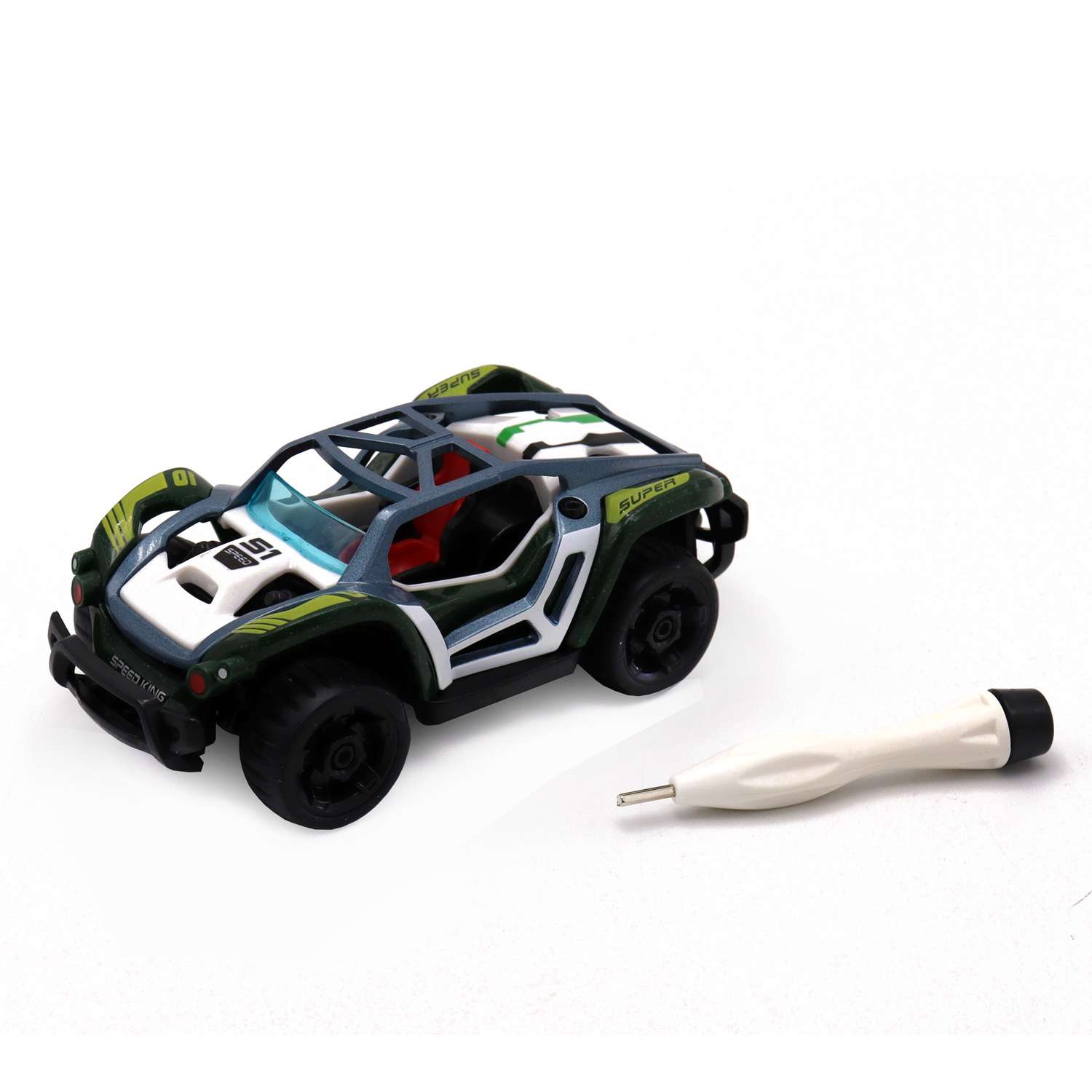 Машинка DIY Funky Toys Зеленая YS0281465 - фото 1