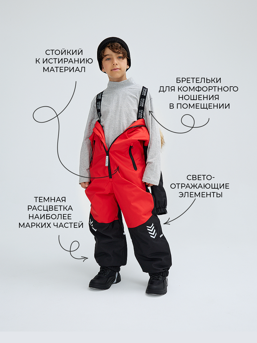 Комбинезон Totti Kids AW23TKB002/Комбинезон детский/Красный - фото 6