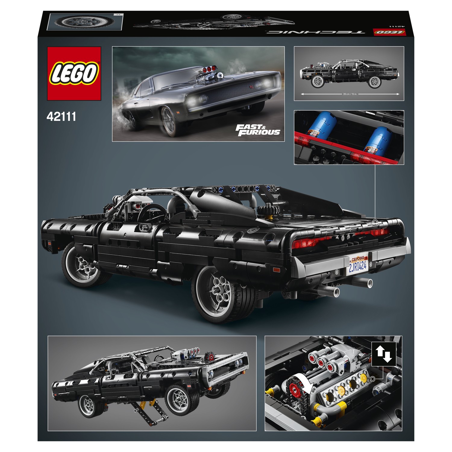 Конструктор LEGO Technic Dodge Charger Доминика Торетто 42111 - фото 3