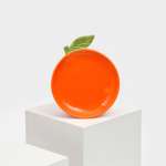 Тарелка Sima-Land керамическая «Апельсин» оранжевая 18 см 1 сорт Иран