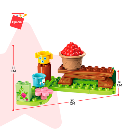 Конструктор Qman Маша и Медведь День Варенья 22 детали 5207