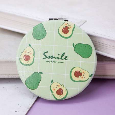 Зеркало карманное iLikeGift Smile avocado many с увеличением