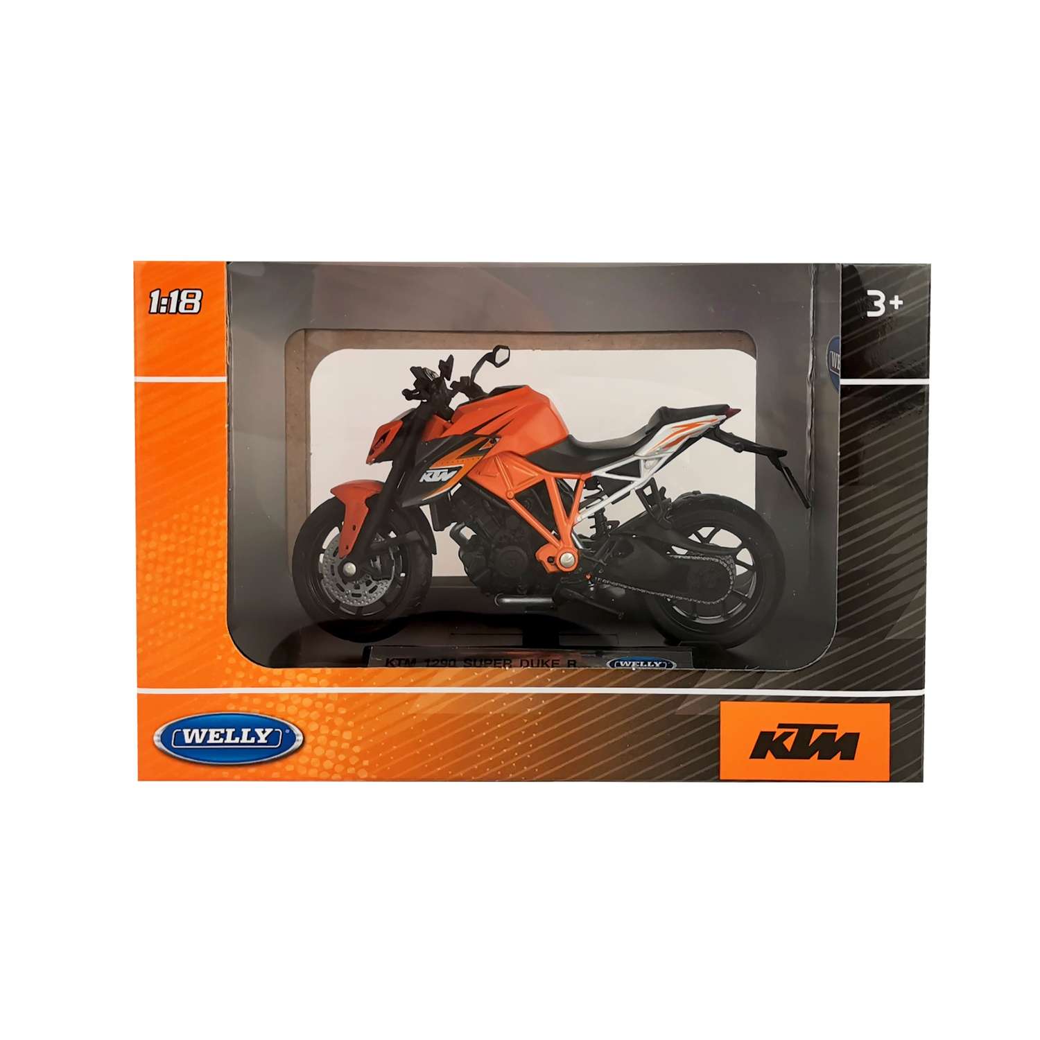 Мотоцикл WELLY 1:18 KTM 1290 SUPER DUKE R оранжевый 12837PW - фото 2