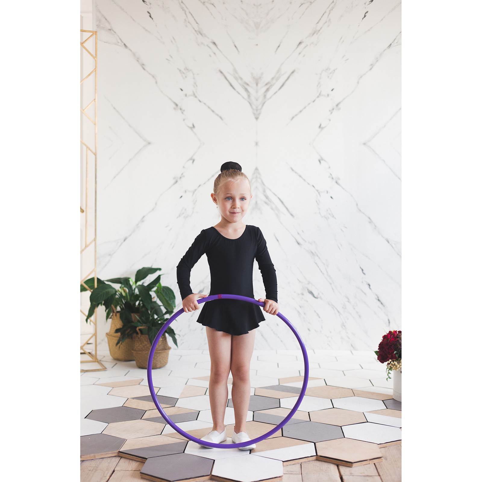 Обруч Grace Dance профессиональный для художественной гимнастики. дуга 18 мм. d=70 см. цвет фиолетовый - фото 2