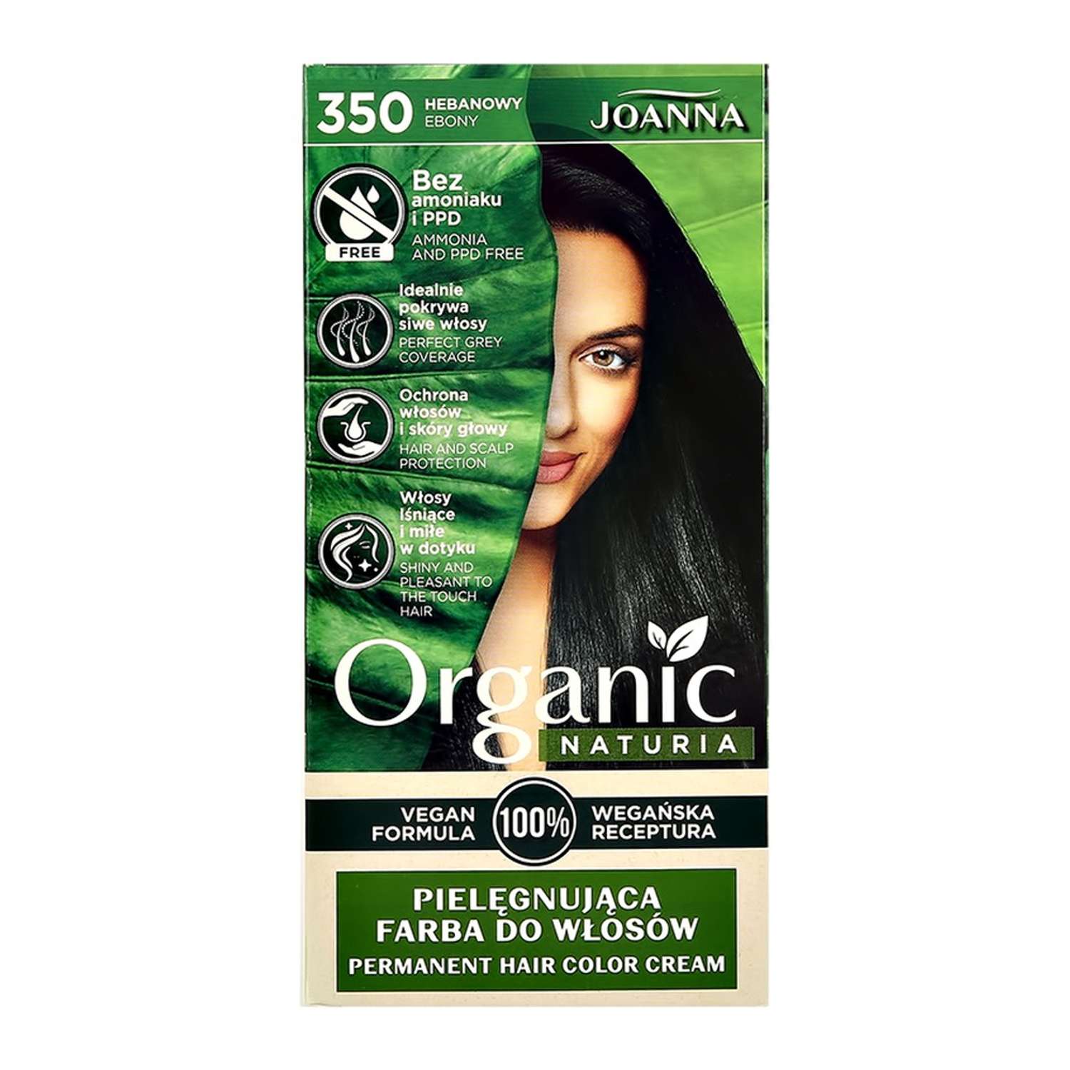 Краска для волос JOANNA Organic naturia (тон 350) черный - фото 3