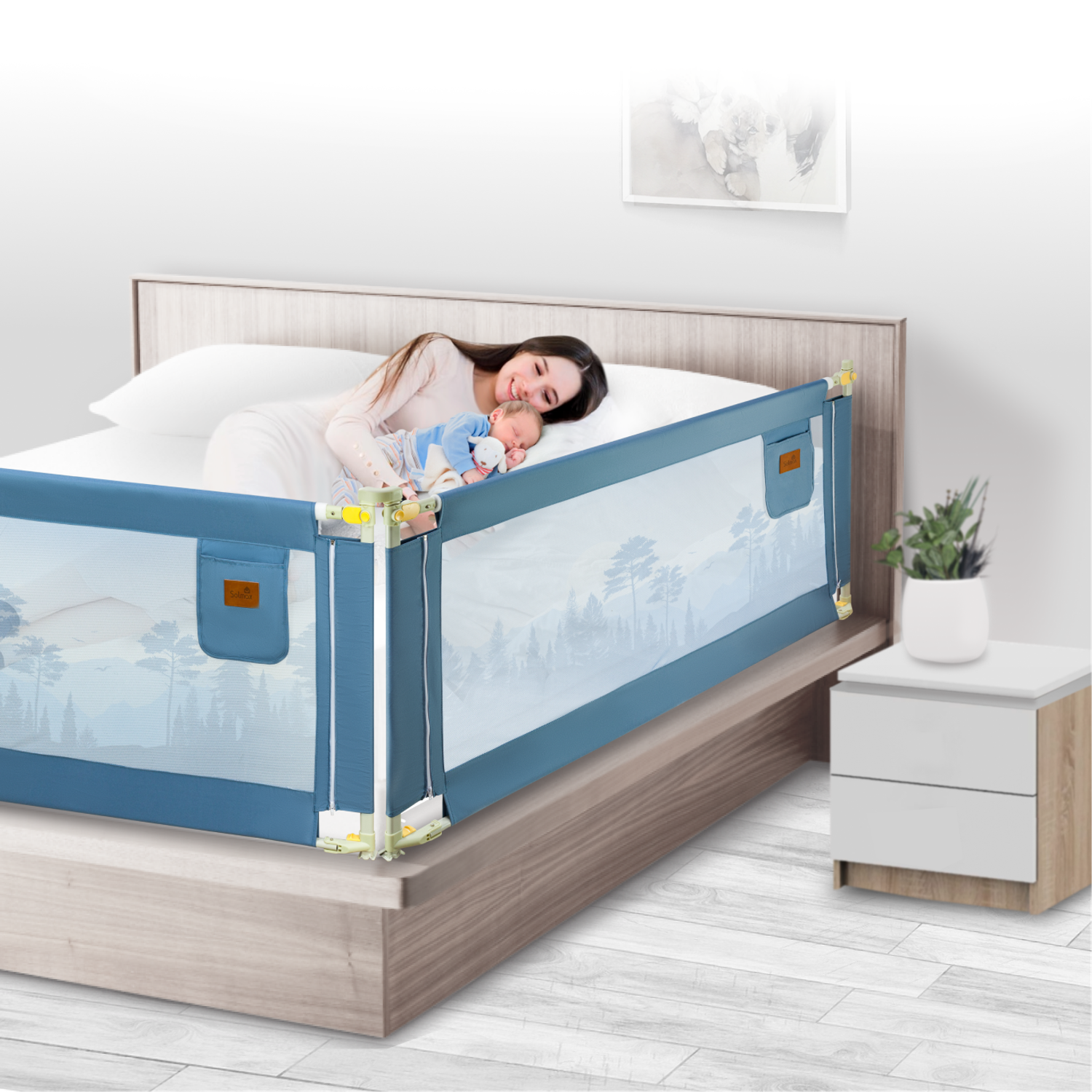 Барьер для кровати Solmax цвет синий 160 см - фото 1