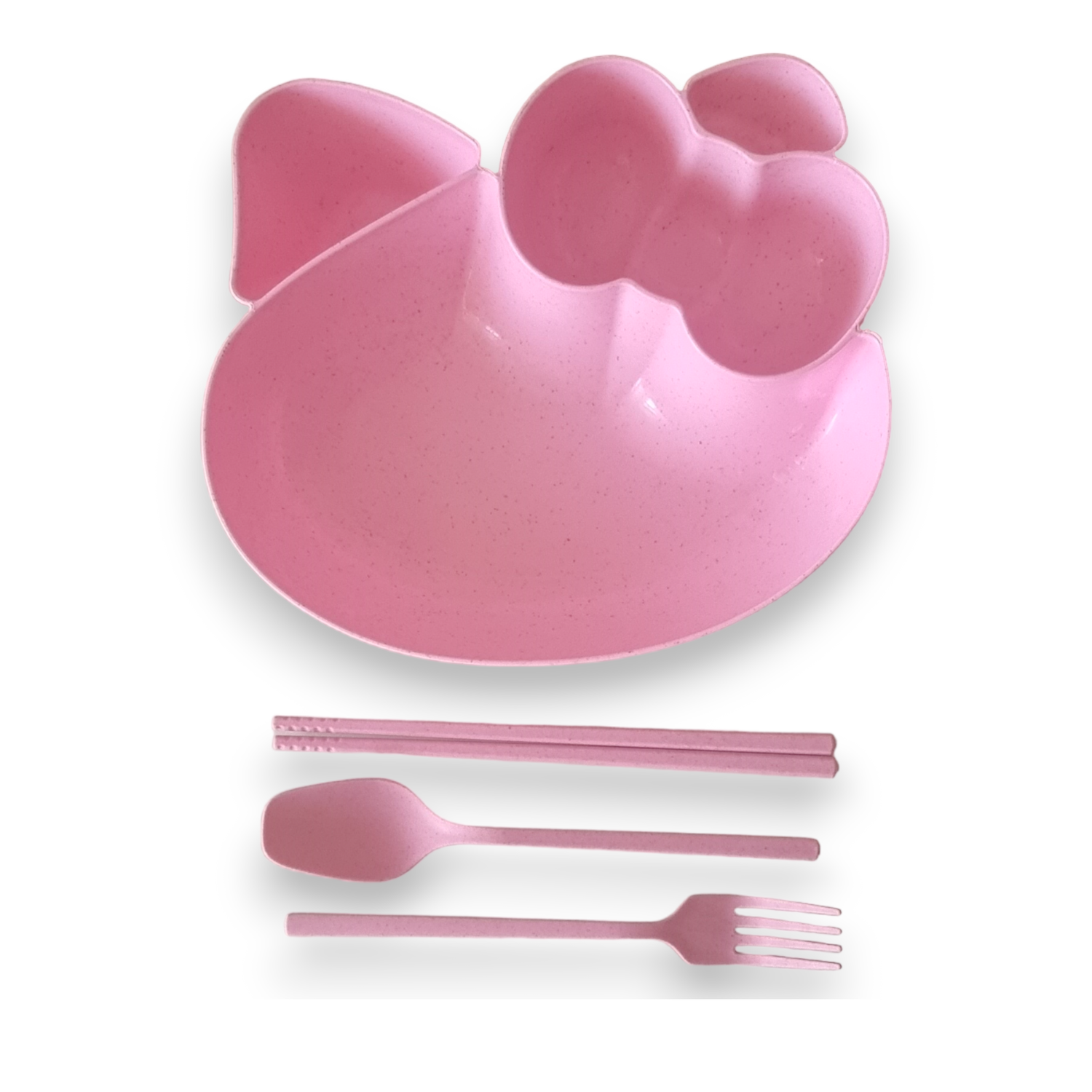 Набор детской посуды Добрый Филин Кошечка розовая 4 предмета - фото 13