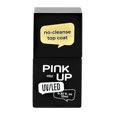 Верхнее покрытие для ногтей Pink Up no-cleanse top coat без липкого слоя 10 мл