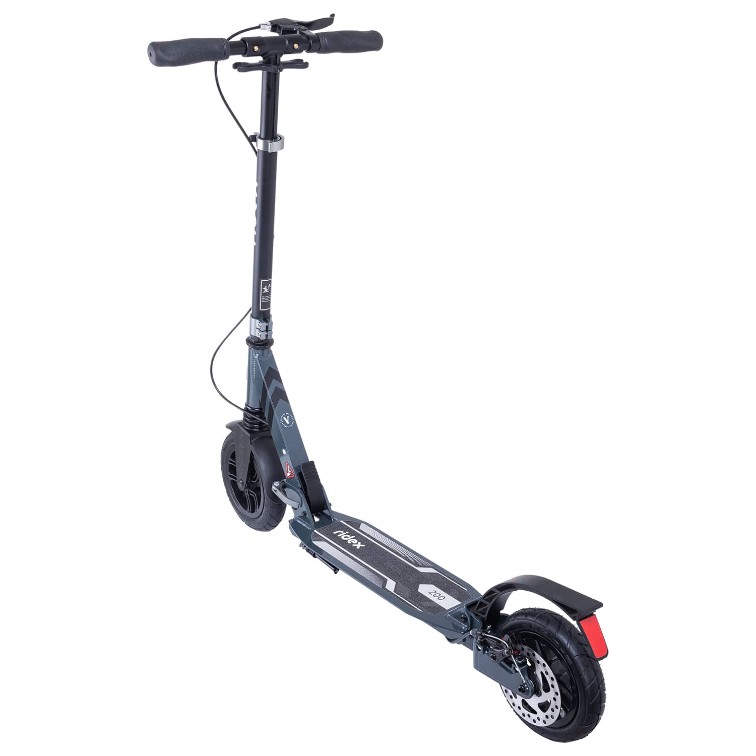 Самокат RIDEX двухколесный Scooter 2 wheels Route 200 black - фото 2