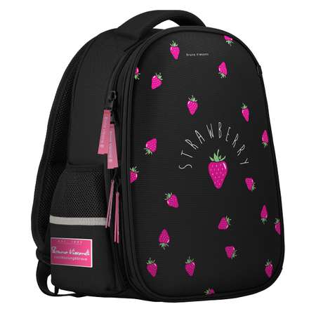 Рюкзак школьный Bruno Visconti черный с эргономичной спинкой Fruit Rain с сумкой-шоппер