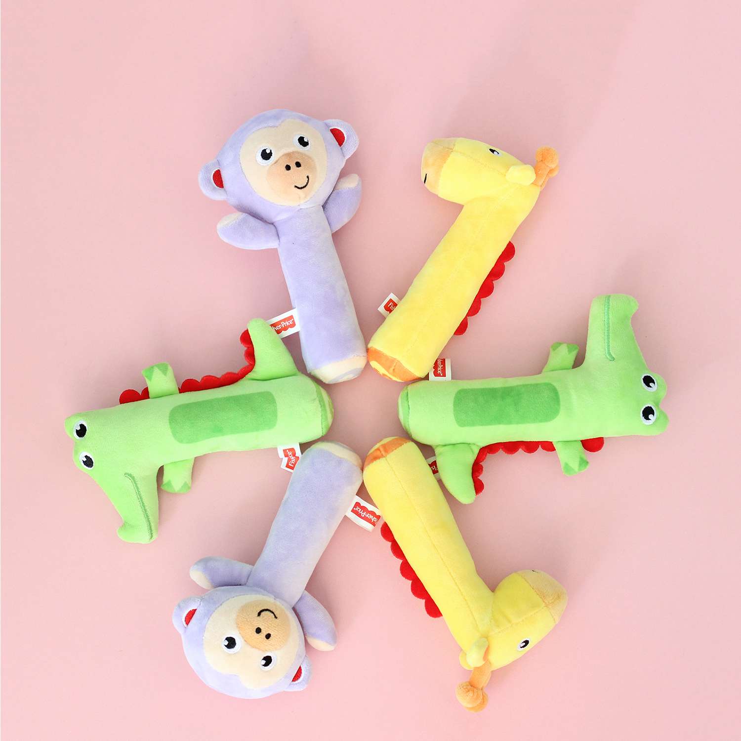 Погремушка-пищалка Fisher Price Обезьянка развивающая мягкая игрушка для детей 0+ - фото 5