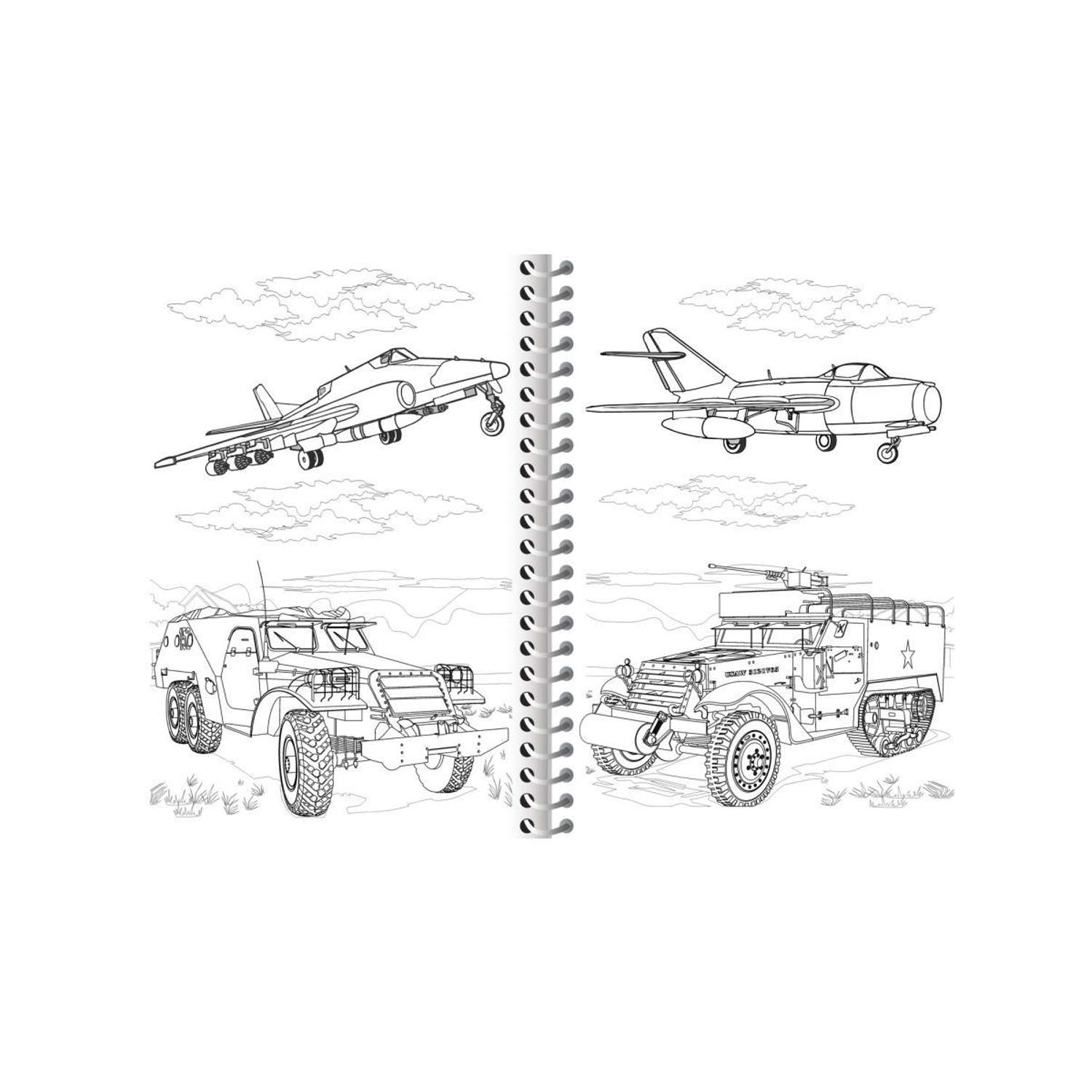 Раскраска Hatber Автомобили авиация военная техника - фото 2