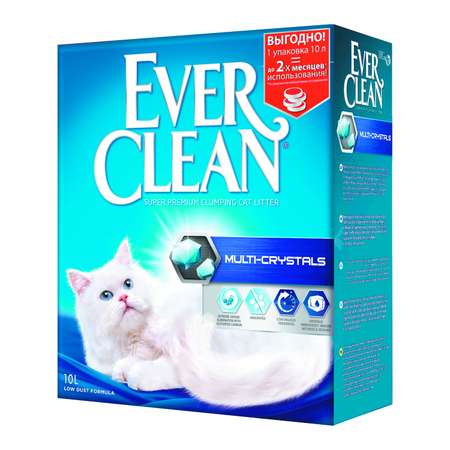 Наполнитель для кошек EVER CLEAN Multi Crystals комкующийся 10л