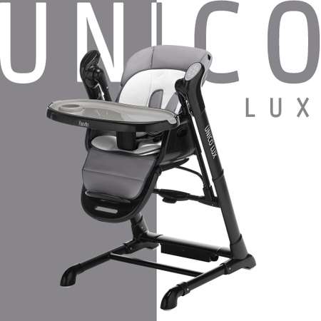 Стульчик для кормления 3 в 1 Nuovita Unico Lux Nero серый