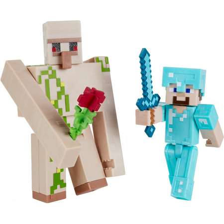 Набор фигурок Minecraft Стив и Железный Голем GTP30