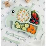 Набор детской посуды Добрый Филин Слоник зеленый 4 предмета