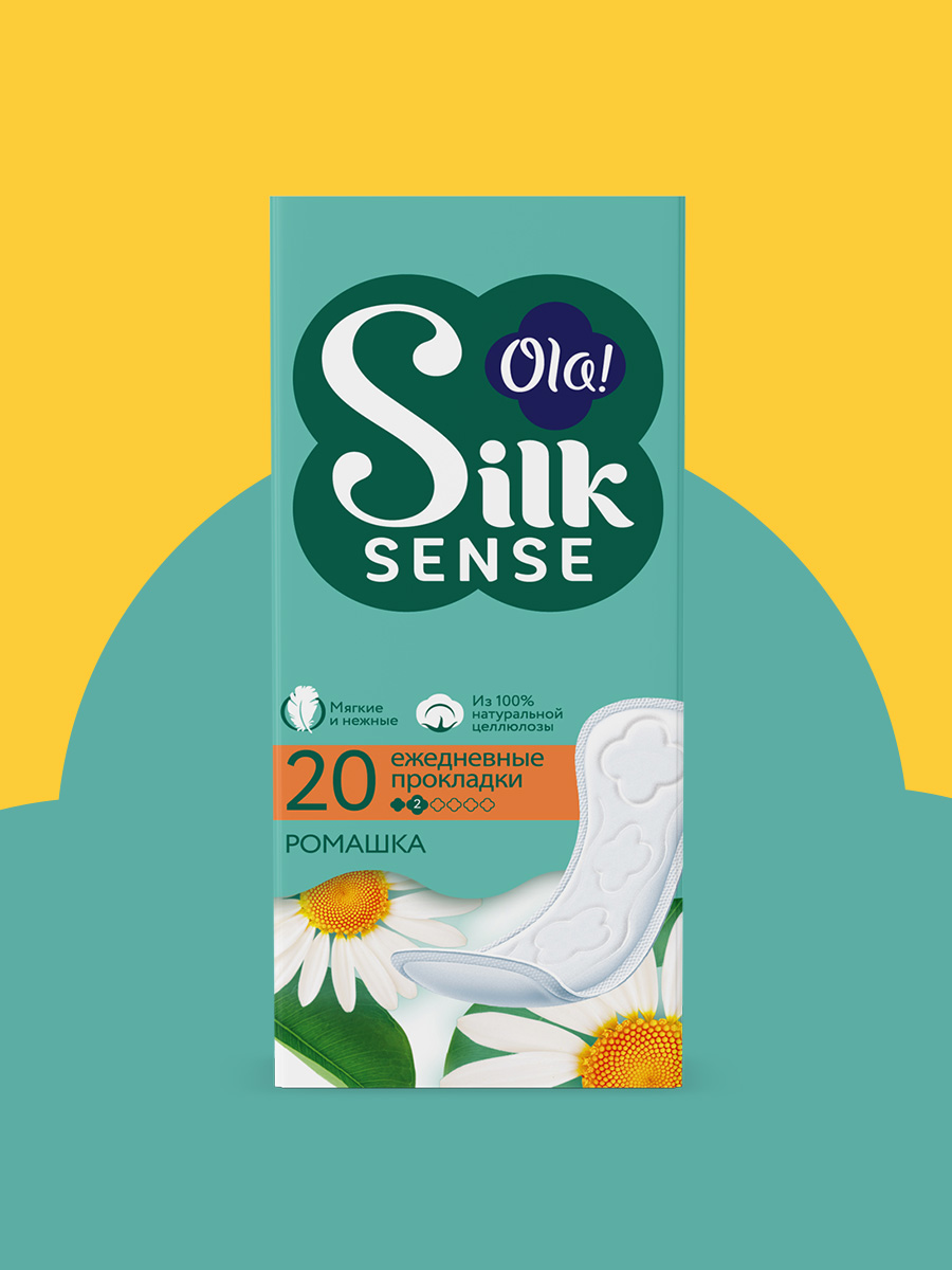 Ежедневные прокладки Ola! Silk Sense мягкие аромат Ромашка 20 шт - фото 1