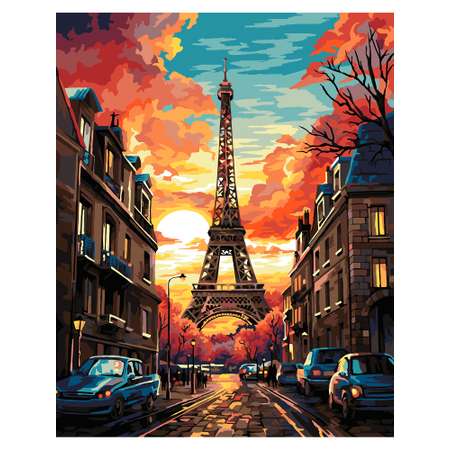 Картина по номерам Art on Canvas холст на подрамнике 40х50 см Утро в Париже