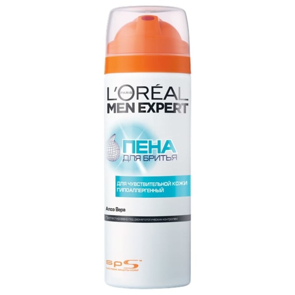 Пена для бритья LOREAL Men Expert для чувствительной кожи гипоаллергенная 200 мл - фото 1