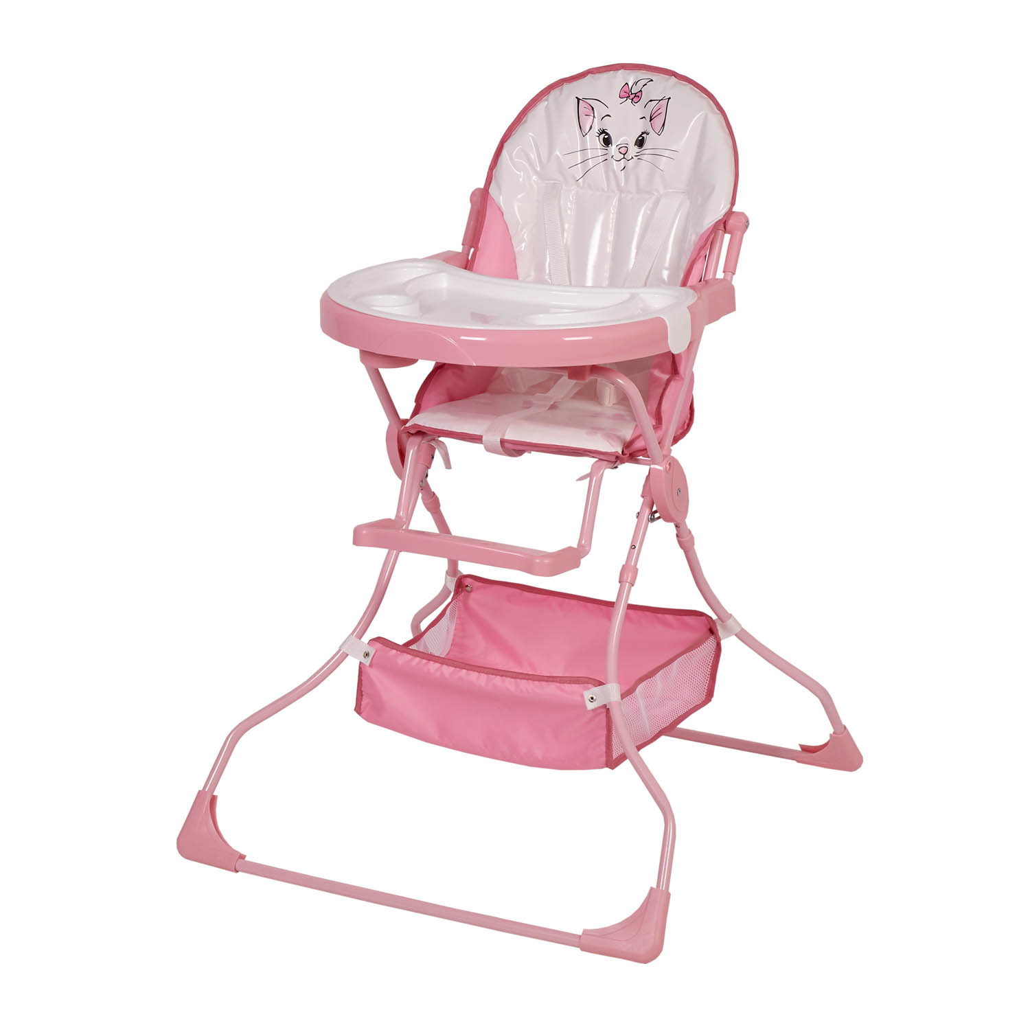 Стул для кормления Polini kids Disney baby 252 Кошка Мари Розовый - фото 1