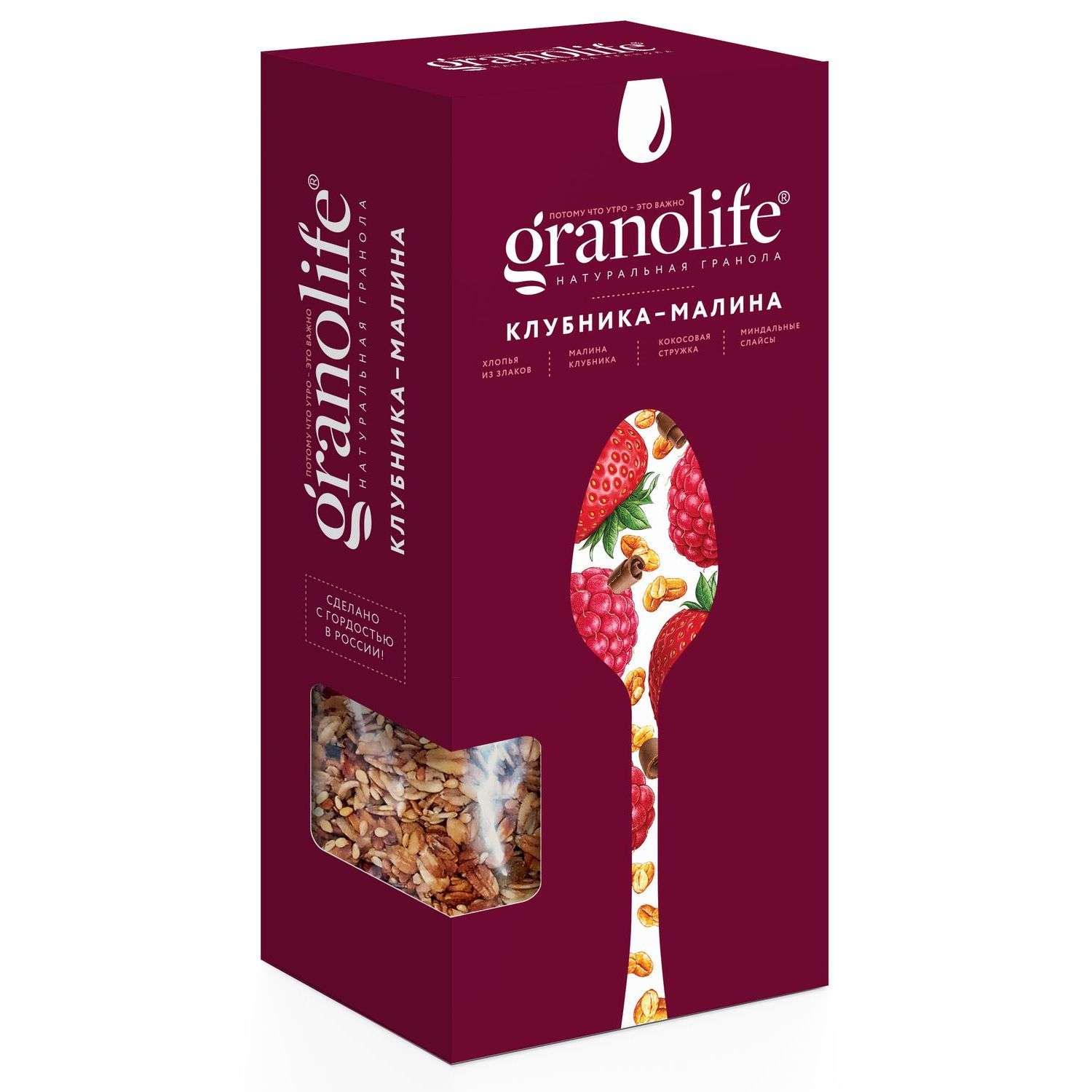 Гранола Granolife клубника-малина 200г - фото 1