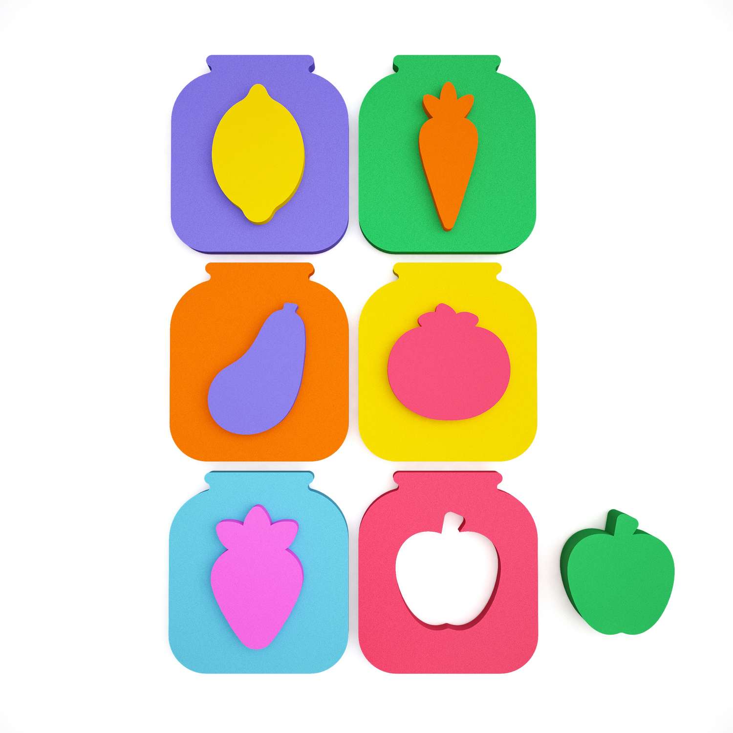 Сортеры ElBascoToys для малышей Овощи и фрукты - фото 2