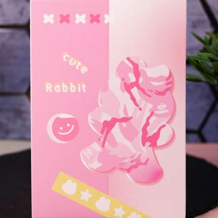 Зеркало настольное для макияжа iLikeGift Cute rabbit pink