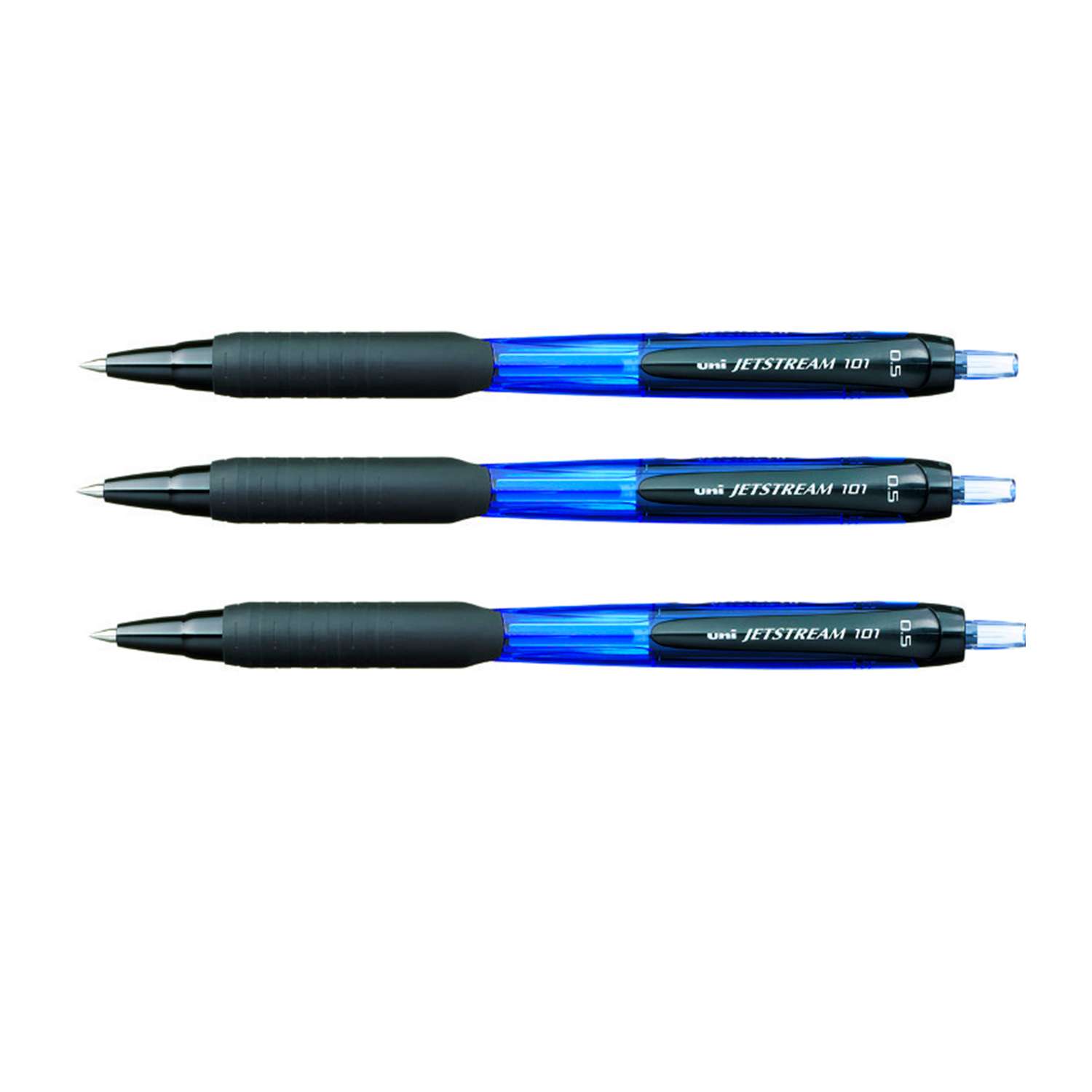 Ручка шариковая UNI Jetstream SXN-101-05 автоматическая синий 0.5 мм. 3 шт - фото 1