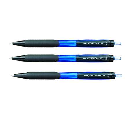 Ручка шариковая UNI Jetstream SXN-101-05 автоматическая синий 0.5 мм. 3 шт
