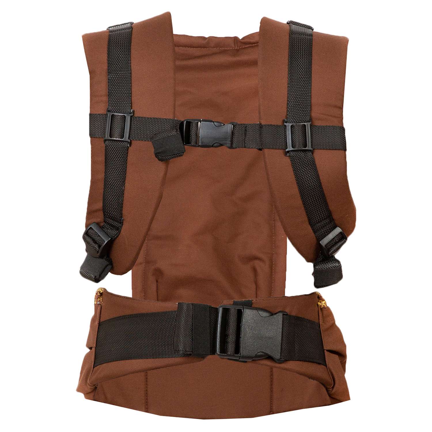 Слинг-рюкзак Чудо-чадо переноска для детей Бебимобиль Позитив коричневый/орнамент - фото 7