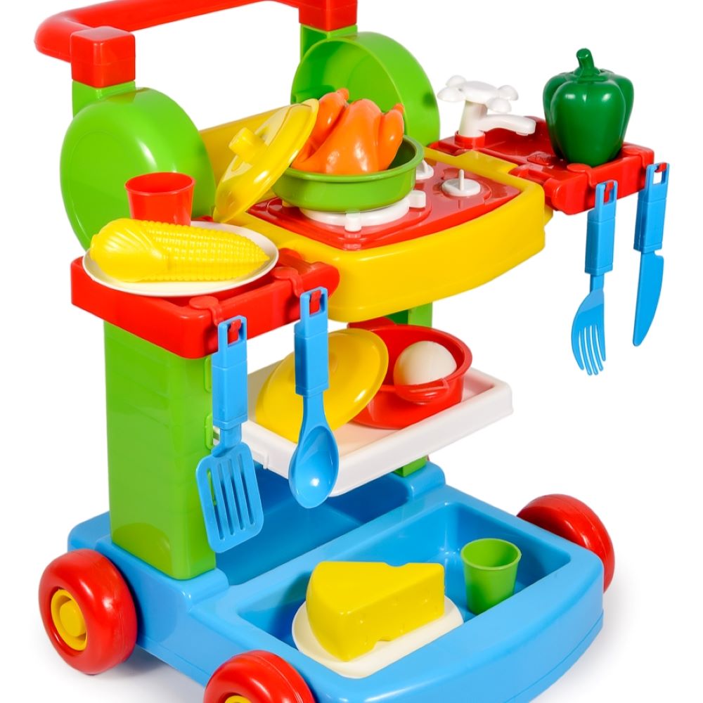 Детская кухня игровая Green Plast набор игрушечная посуда и продукты - фото 3