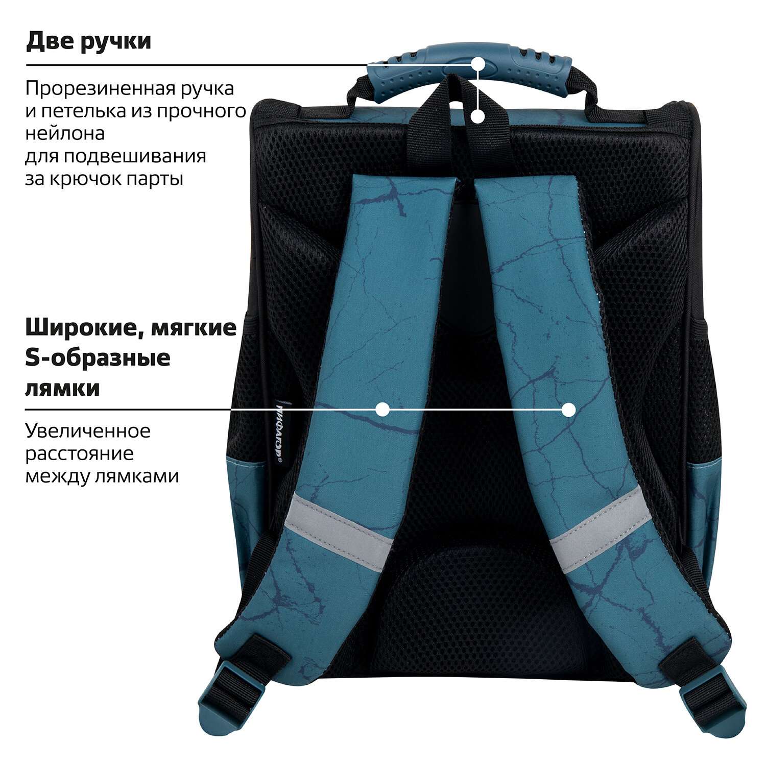 Рюкзак школьный Пифагор портфель детский ранец в 1 класс - фото 5