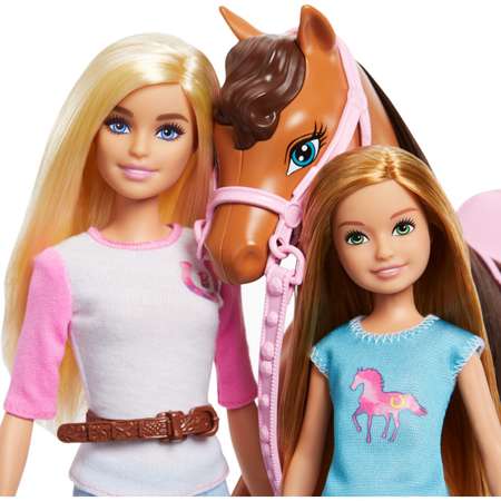 Набор игровой Barbie Барби и Стейси с лошадью GXD65