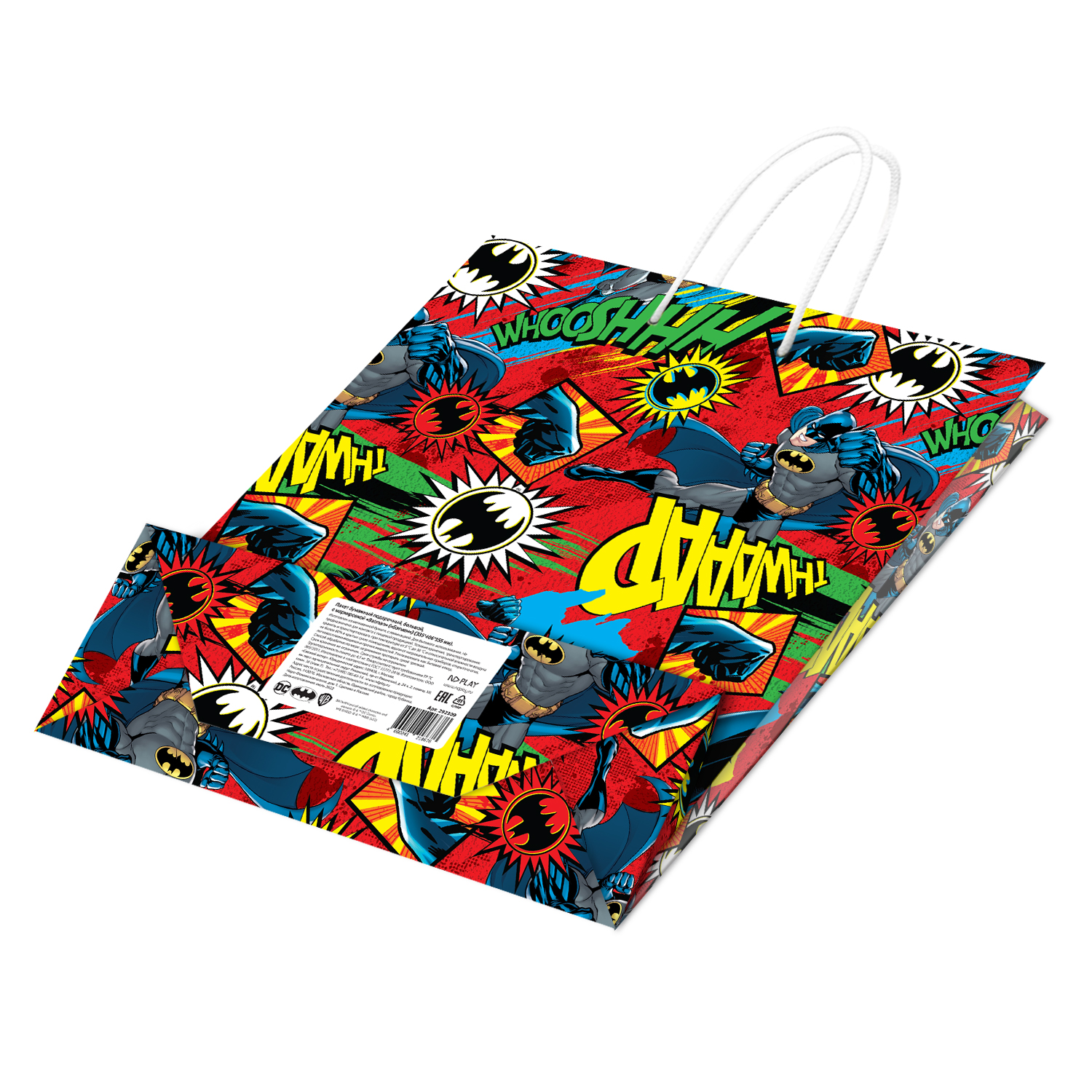 Пакет подарочный ND Play DC Comics Batman 33.5*40.6*15.5см в ассортименте - фото 3