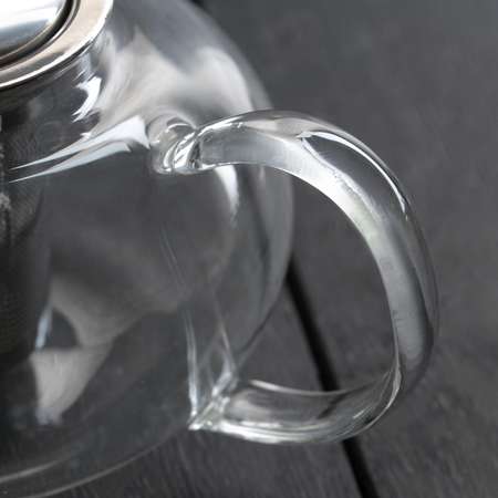 Чайник Sima-Land стеклянный заварочный с металлическим ситом «Калиопа» 1 л