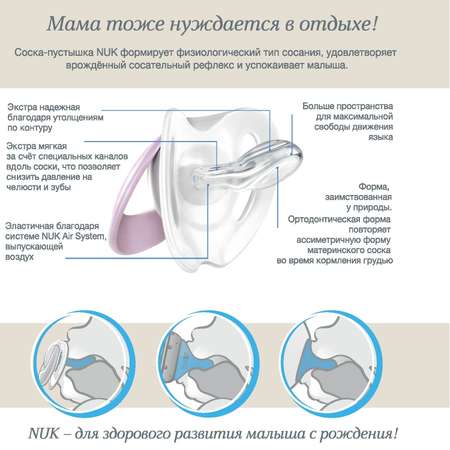 Пустышка Nuk ортодонтическая от 0 мес.