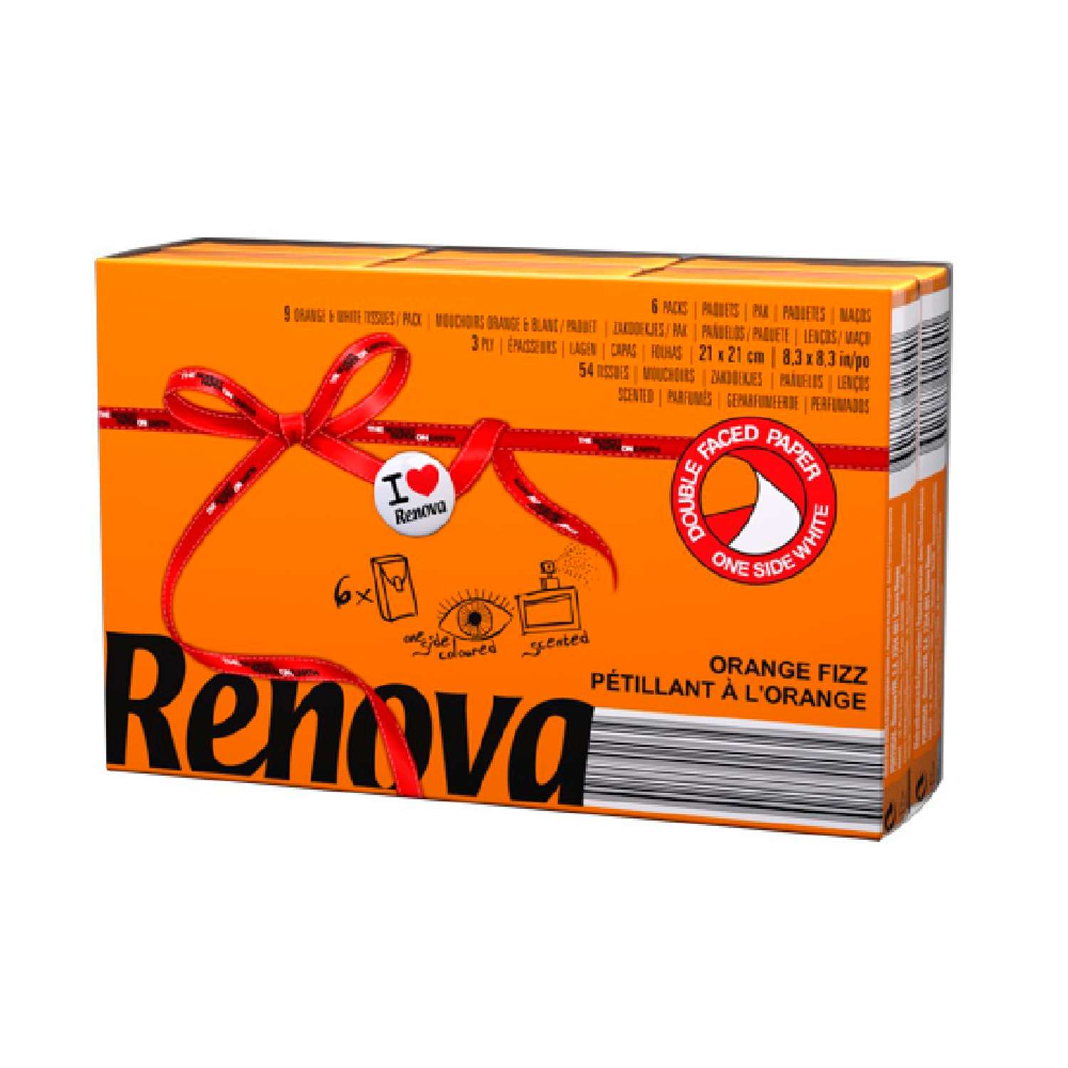 Бумажные платочки Renova Red Label O.Fizz Orange 6 шт - фото 1