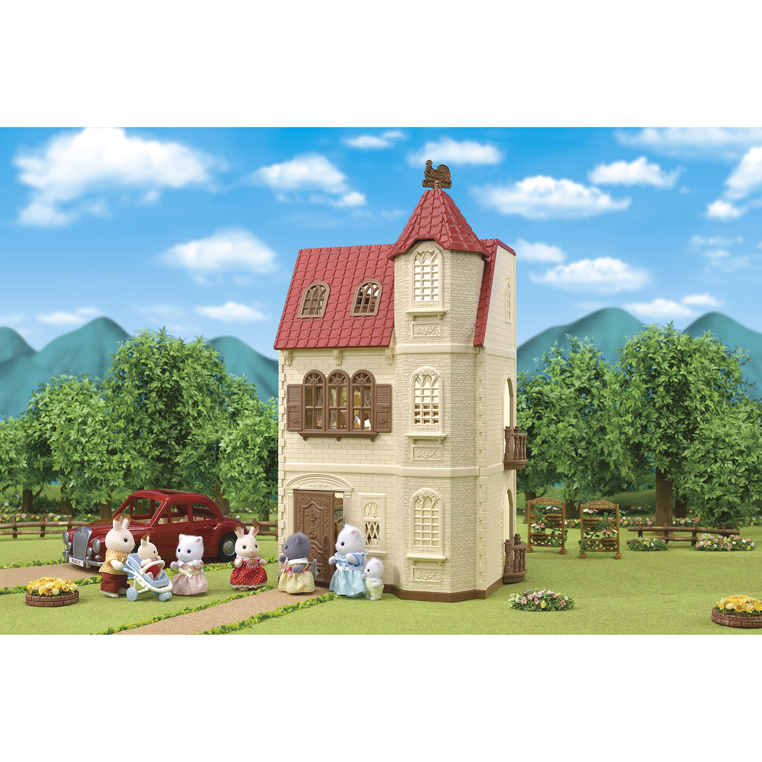 Набор Sylvanian Families Трехэтажный дом с флюгером 5400 купить по цене  7999 ₽ в интернет-магазине Детский мир