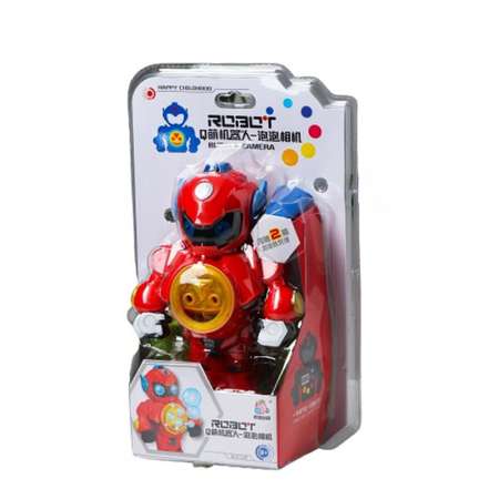 Генератор Sima-Land Мыльных пузырей Робот красный