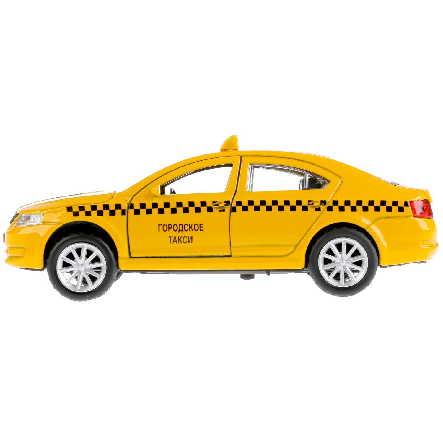 Машина Технопарк Skoda Octavia Такси инерционная 259355 259355 - фото 4